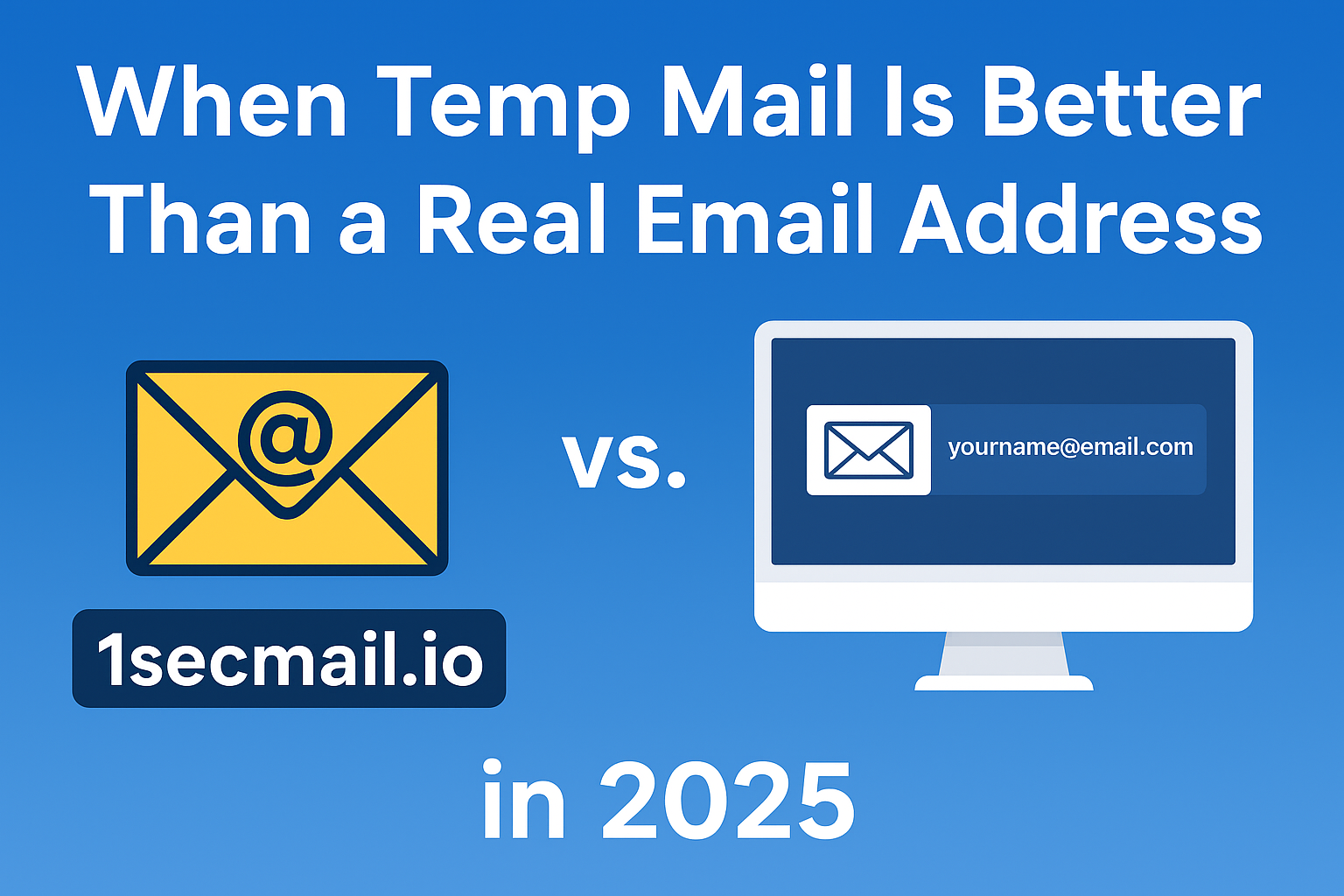 When to Use Temp Mail Instead of Real Email (and Why 1secmail.io Is Best)